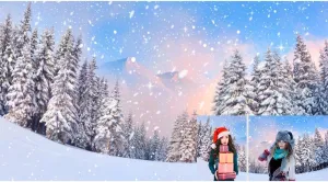 Winter Wonderland Forest Backdrops for Photography 20x10ft Freeze Ice Mountain Snowflake Christmas Photo Backdrop Dreamy Forest Snowy Background Kids Adults Birthday Christmas Party Banner