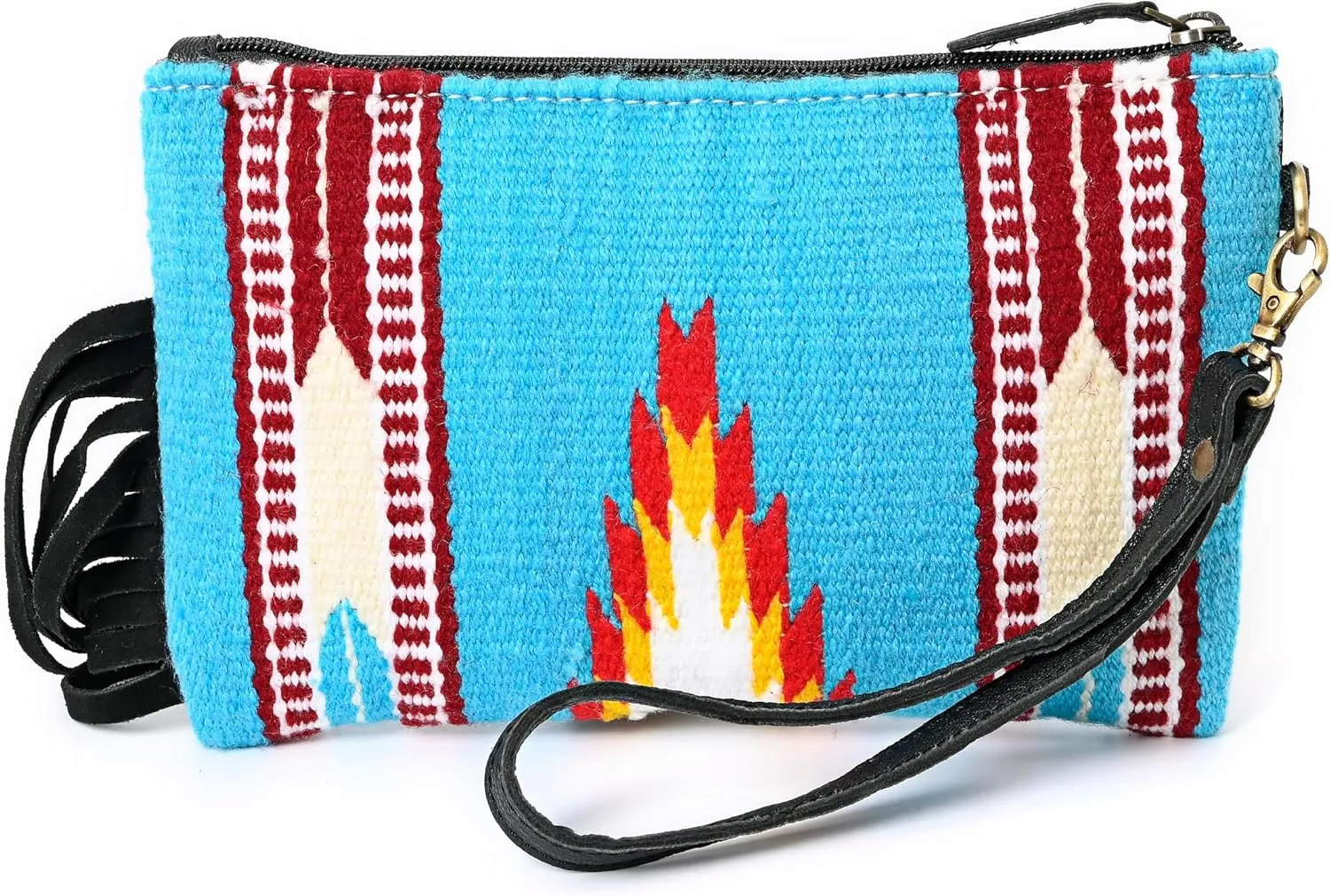 Women Monarch Mini Woolen Western Handmade Clutch Wallet- Zipper Foldover Clutch