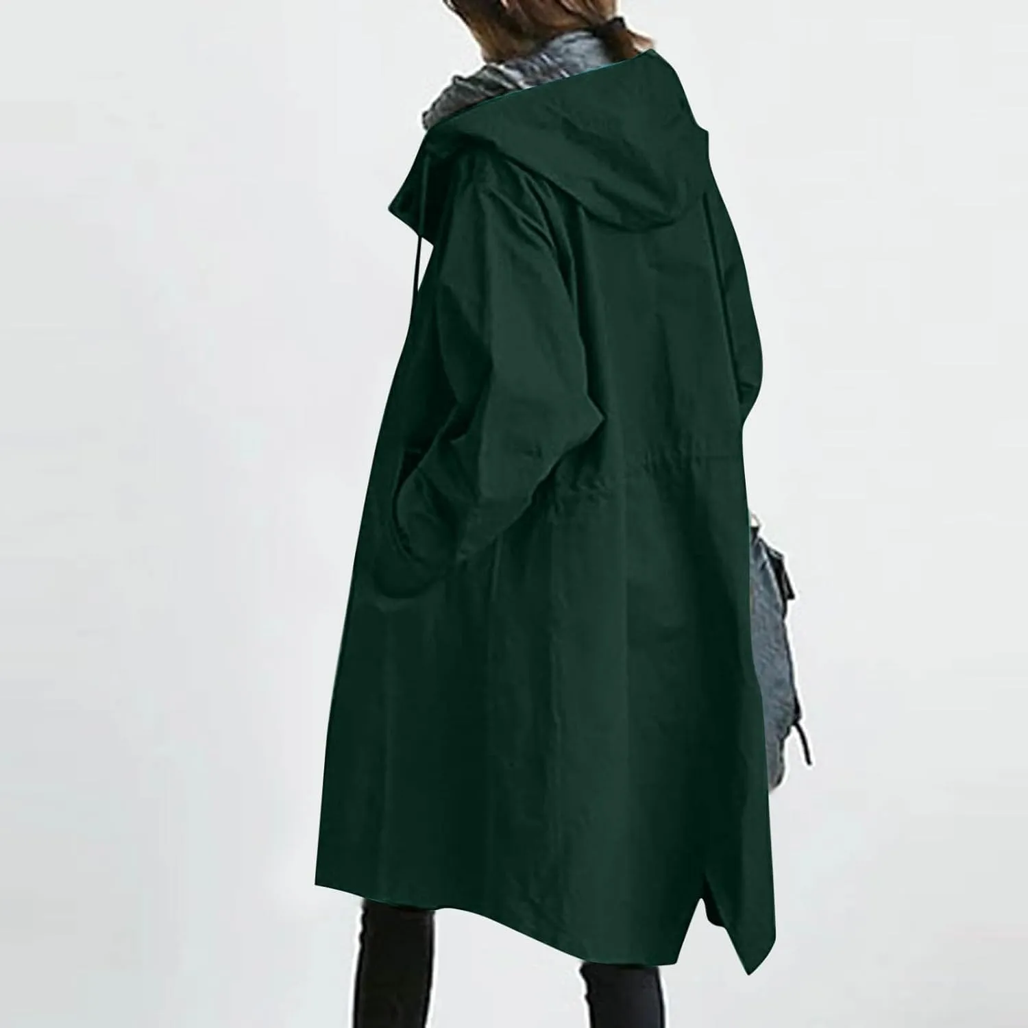 Women's 2023 Fashion Winter Coat Down Lapel Plush Plaid Coat Loose Long Coat Womens Coats Winter Womens Trench Coat