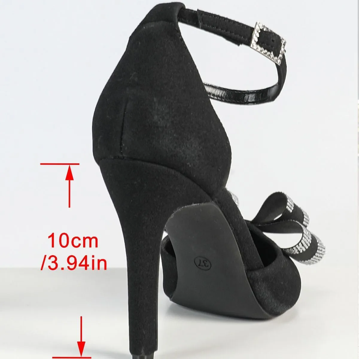 Women's Black and White Polka-Dot Mesh Pointed-Toe High-Heel Sandals with Black Leather Accents and Bow Decoration, Elegant Evening Shoes, Trendy Party Footwear, Chic Peep-Toe Heels