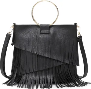 Women's Boho Western Fringe Bracelet Crossbody Purse