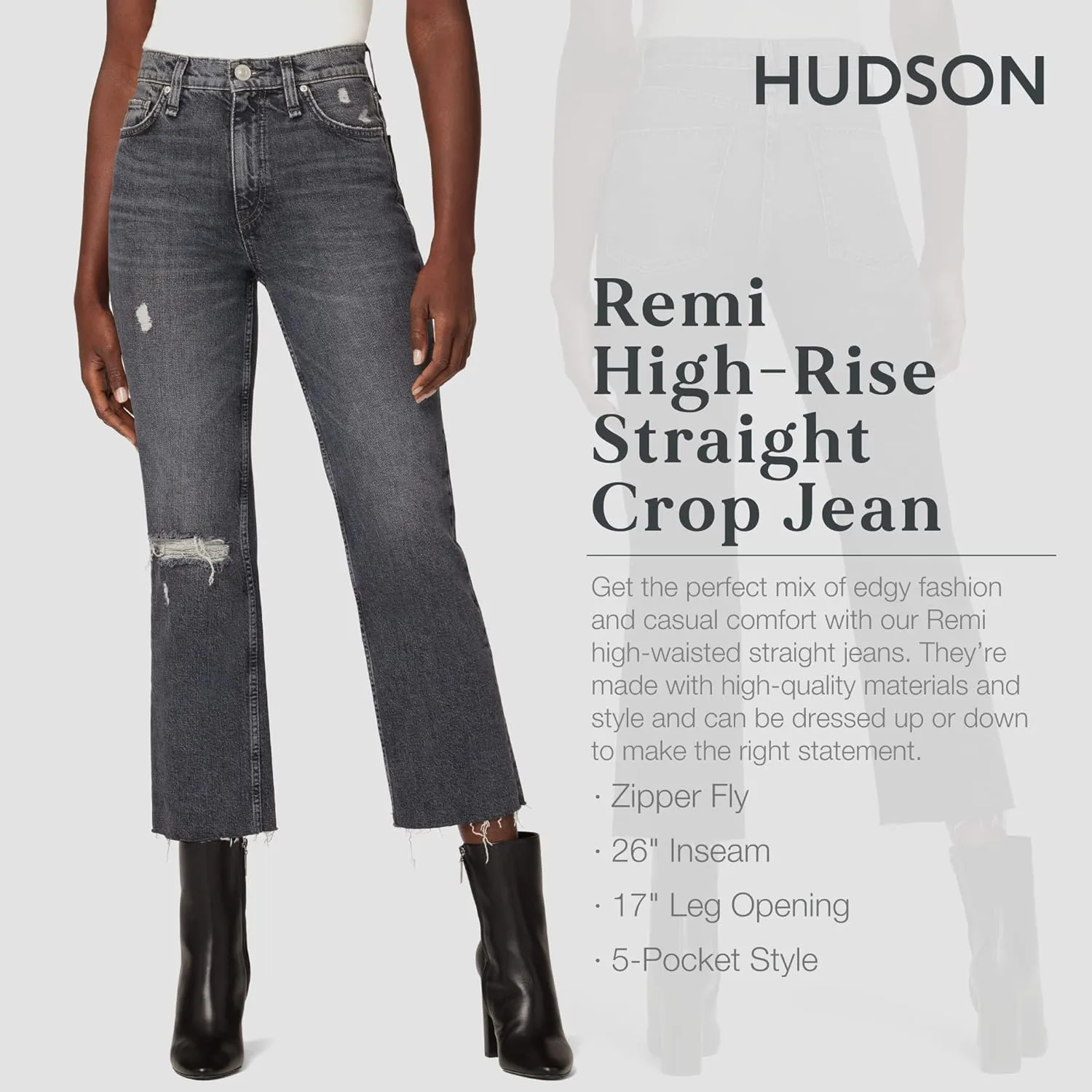 Women's Remi High Rise Straight Leg Cropped Jean