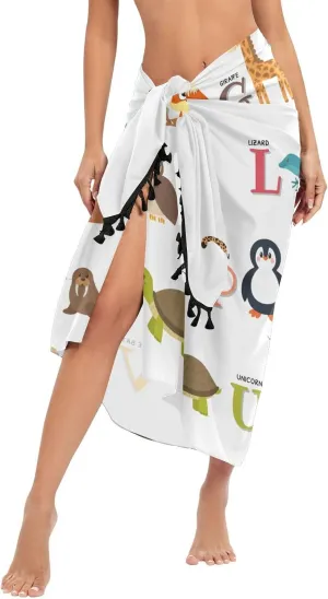 Womens Sarong Beach Wraps Swimsuit Bikini Cover up Wrap Skirt with Tassels