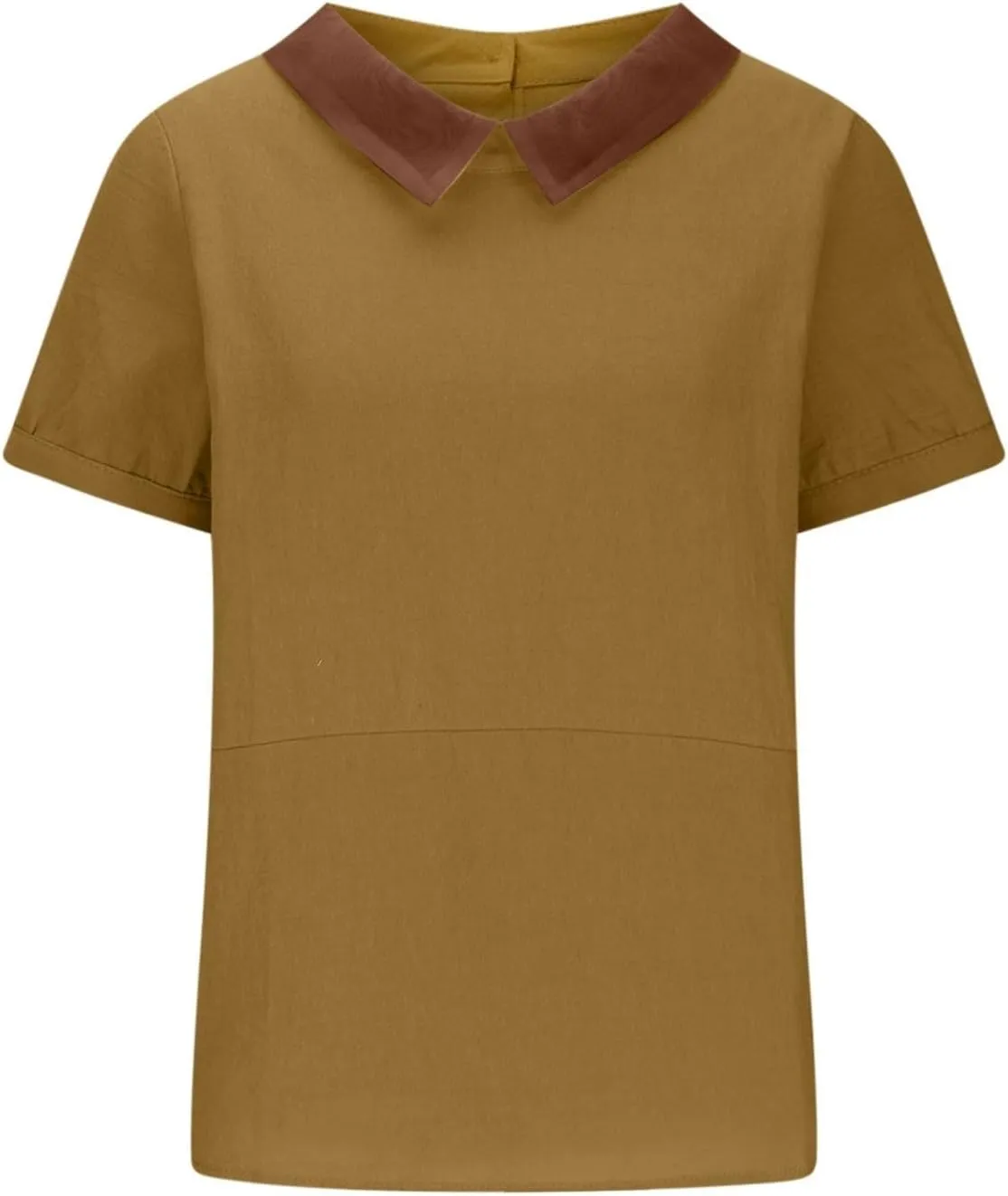 Womens Summer Tops Collar Top Fresh Gradient Short Sleeved Pullover Top Spring Tops for Women Long Sleeve Shirts for