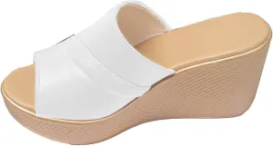Women's Summer Wedge Slippers Open Toe Casual Sandals Comfortable Beach Walking Shoes Lightweight Platform Design for Travel and Daily Wear