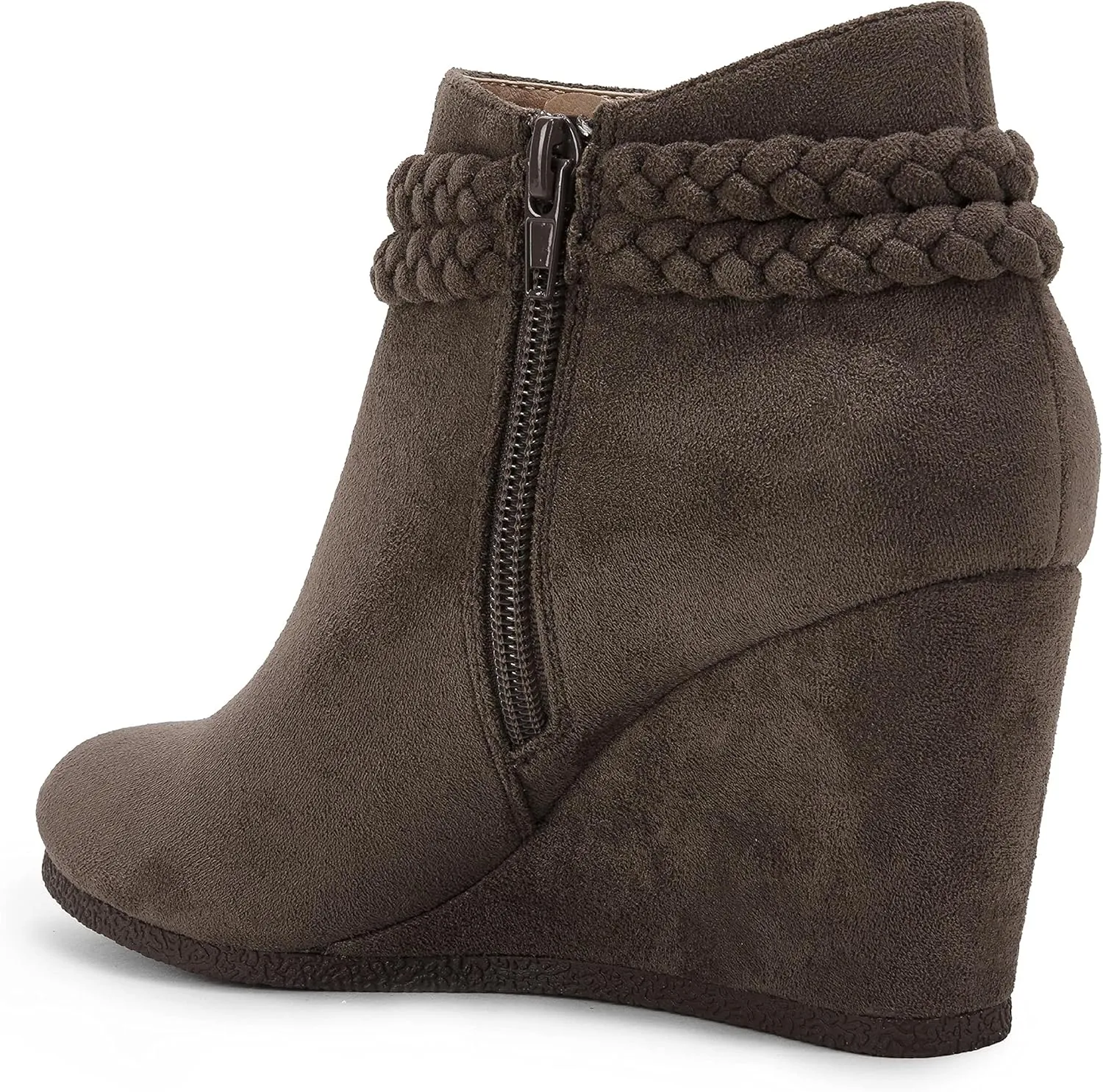 Womens Wedge Ankle Boots Braided Fringe Strap Western Heeled Fall Booties Dress Shoes
