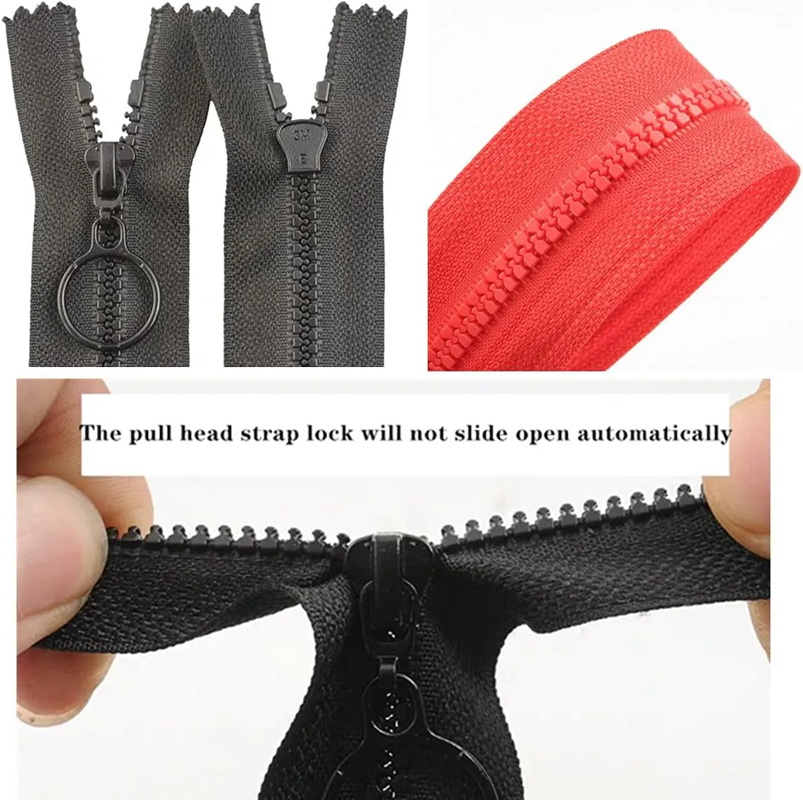 Wonesifee Zippers Colorful Resin 14pcs non separating Zipper with Ring Pulls #3 Plastic Zippers Lifting Pull Close-end for Clothes DIY Handbags Sewing Craft Mixed 14 Colors Resin Zippers (25cm) 10inch