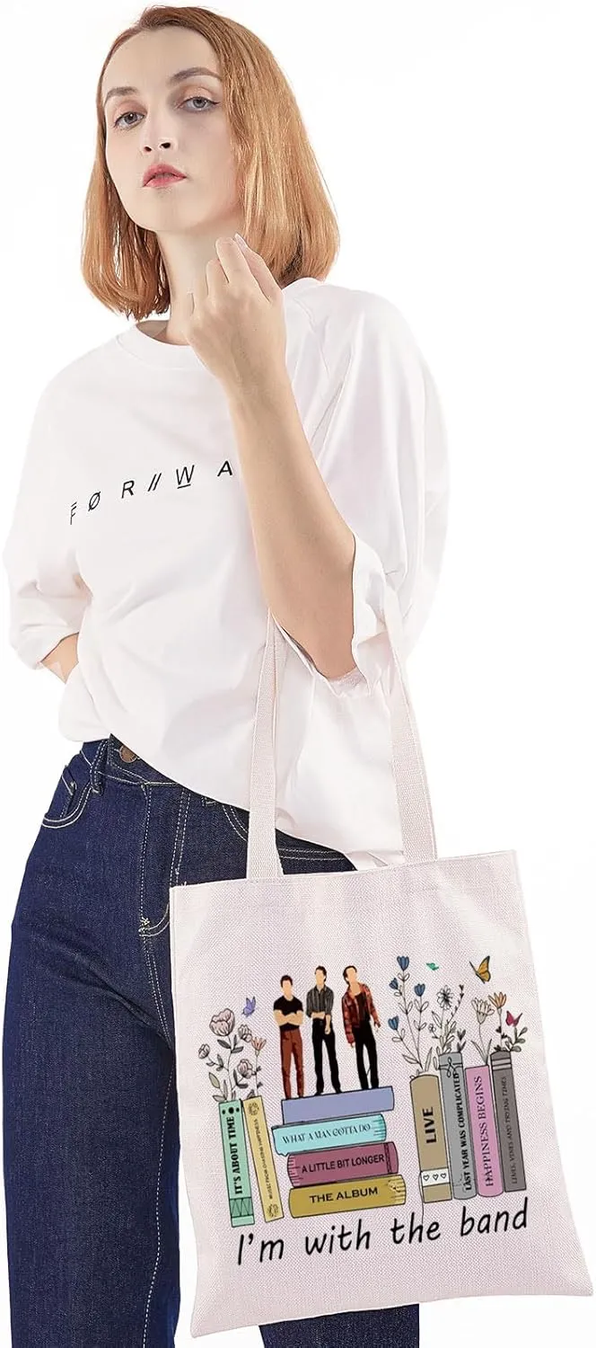 WZMPA Band Album Makeup Bag Band Song Lyric Fans Gifts I'm With Band Singer Cosmetic Zipper Pouch Bag For Rock Band Fans (I'm with band TG)
