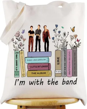 WZMPA Band Album Makeup Bag Band Song Lyric Fans Gifts I'm With Band Singer Cosmetic Zipper Pouch Bag For Rock Band Fans (I'm with band TG)