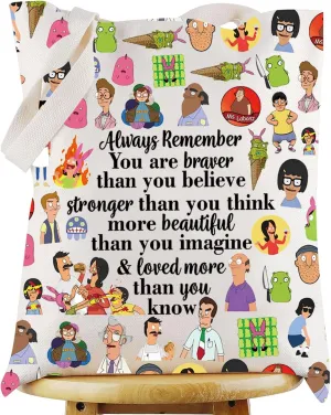 WZMPA Bob Cosmetic Bag Gene & Louise & Tina Fans Gift Bob Family Character Makeup Zipper Pouch Bag Linda Fans Gift (Always Bob TG)