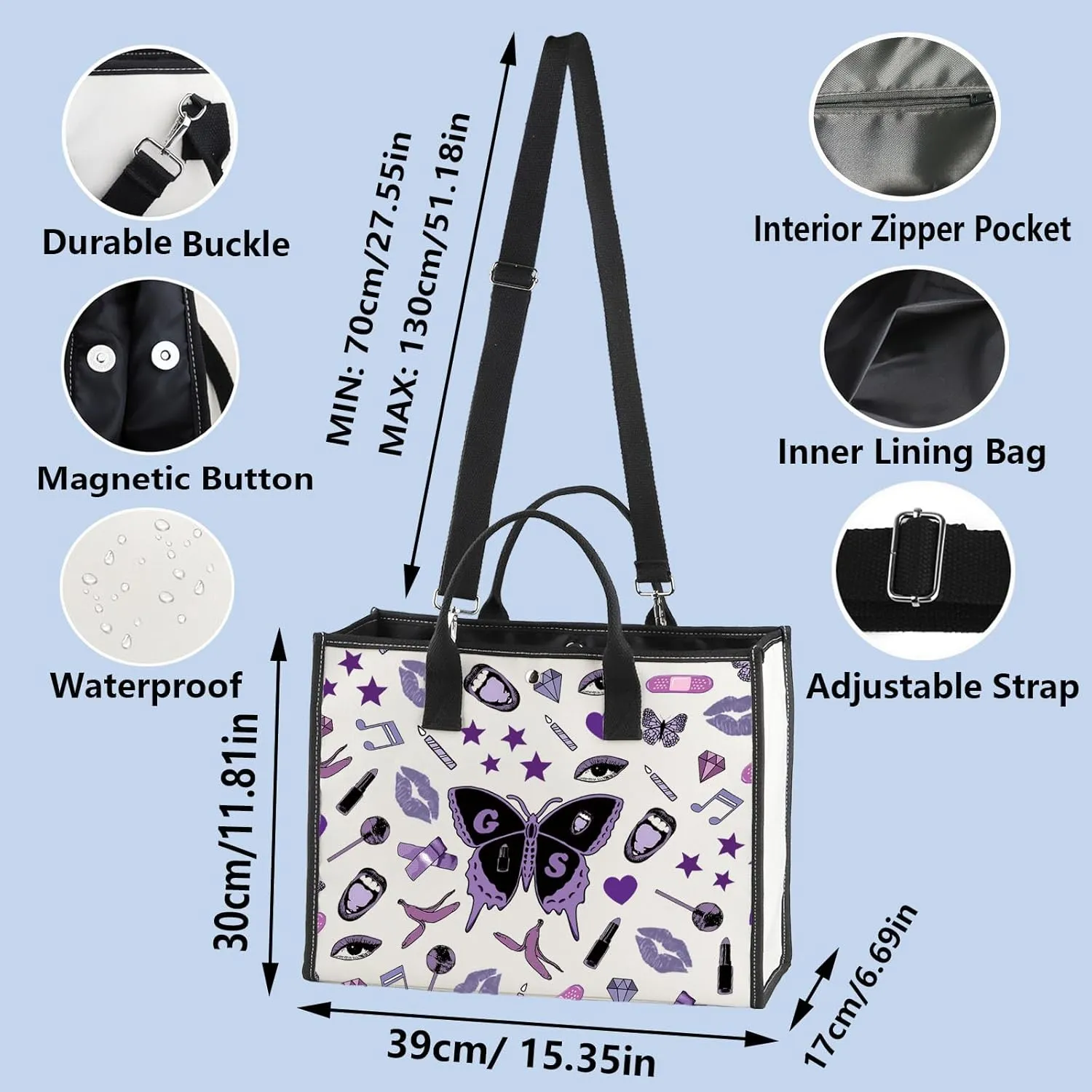 WZMPA Concert Musical Cosmetic Bag Singer Fans Gift Singer Album Makeup Zipper Pouch Bag Song Lyric Merchandise (GU BG)