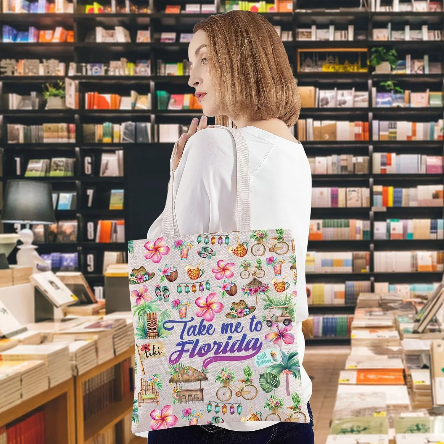 WZMPA Florida Travel Cosmetic Bag - Souvenir Gift Take Me To Florida Zipper Pouch - Vacation Merchandise