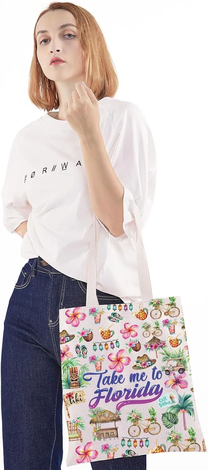 WZMPA Florida Travel Cosmetic Bag - Souvenir Gift Take Me To Florida Zipper Pouch - Vacation Merchandise