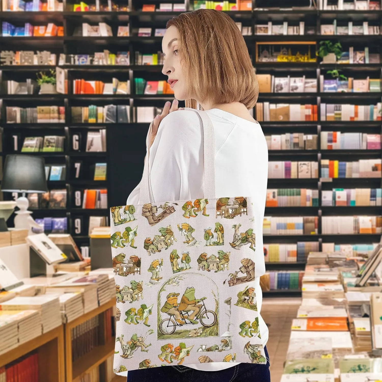 WZMPA Funny Frog Cosmetic Bag Frog Fans Gift Humor Frog Character Makeup Zipper Pouch Bag Frog Merchandise (Frog F TG)