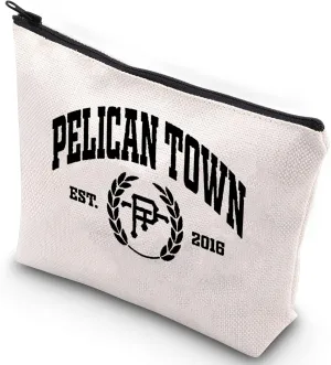 WZMPA Gamer Cosmetic Bag Pelican Town EST 2016 Makeup Zipper Pouch Bag For Wmen Teen Girls (Pelican Town)