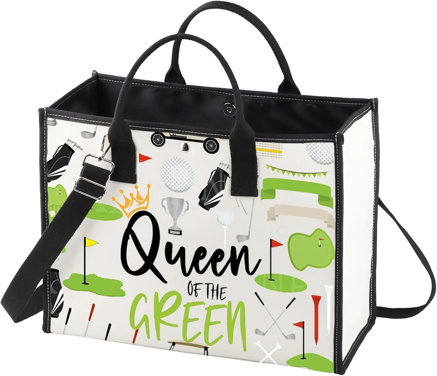 WZMPA Golf Queen Survival Kit Golf Player Gifts Queen of the Green Golf Zipper Bag Golfing Travel Accessories