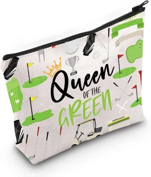 WZMPA Golf Queen Survival Kit Golf Player Gifts Queen of the Green Golf Zipper Bag Golfing Travel Accessories