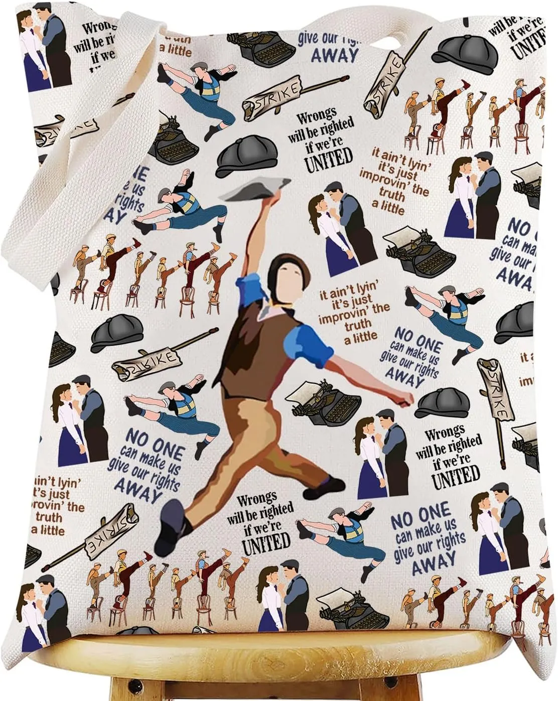 WZMPA Jack Kelly Musical Cosmetic Bag Jack & Katherine Fans Gift Jack Kelly Character Makeup Zipper Pouch Bag Jack Kelly Merch (No One Away TG)