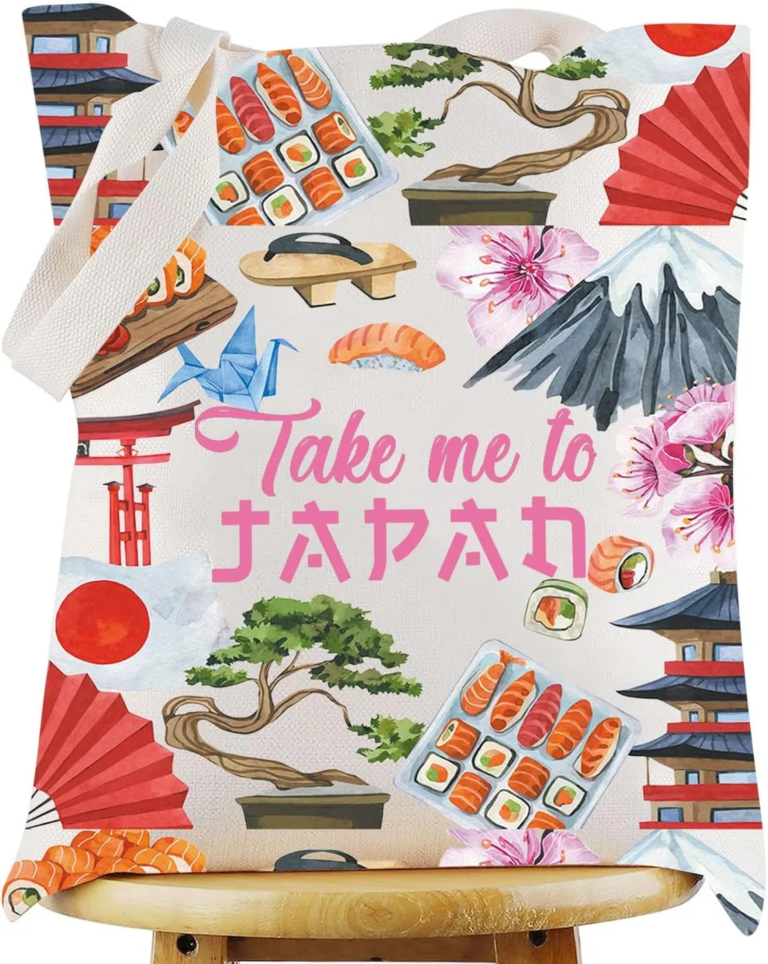 WZMPA Japan Travel Cosmetic Bag Japan Souvenir Gift Take Me To Japan Zipper Pouch Bag Japanese Culture Gift (Take Japan TG)