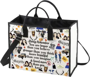 WZMPA Luke's Diner Cosmetic Bag Coffee Inspired Gift You Are Braver Stronger Smarter Luke's Diner Makeup Zipper Pouch Bag (Always Gil BG)