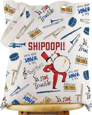 WZMPA Man Musical Cosmetic Bag Marian Paroo & Harold Hill Fans Gift Shipoopi Musical Makeup Zipper Pouch Bag Man Musical Merch (SHIPOOPI TG)