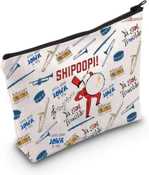 WZMPA Man Musical Cosmetic Bag Marian Paroo & Harold Hill Fans Gift Shipoopi Musical Makeup Zipper Pouch Bag Man Musical Merch (SHIPOOPI)
