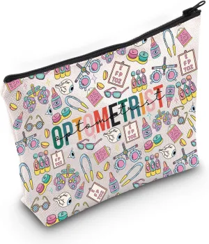 WZMPA Optometrist Makeup Pouch Bag Ophthalmic Appreciation Gift Ophthalmologist Zipper Travel Bag Eye Doctor Vision Gift (Optometrist F)