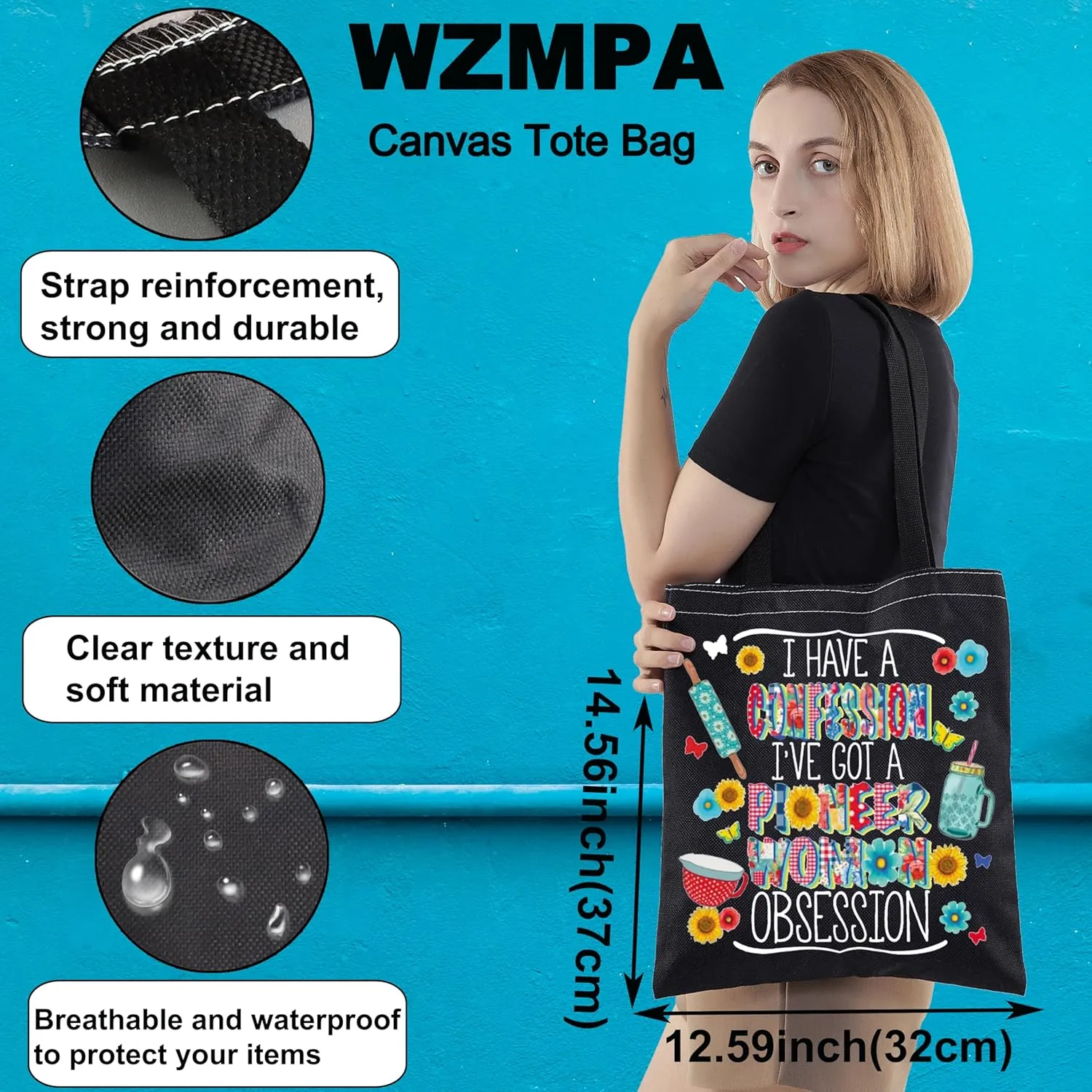 WZMPA Pioneer Cosmetic Bag Cooking Lover Gift I Have A Confession I've Got A Pioneer Obsession Zipper Bag (Have A Confession Bl TG)