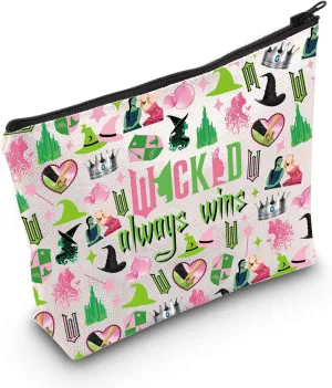 WZMPA Wick Musical Makeup Bag Elphaba & Glinda Fans Gift Wick Always Wins Travel Pouch Bag Elphaba & Glinda Merch (Wick Always Wins)