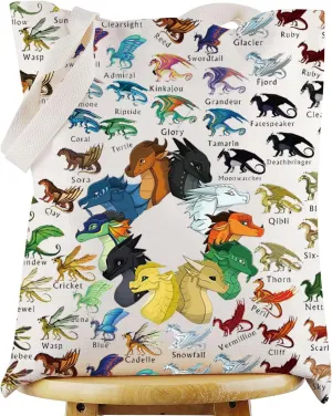 WZMPA Wings Dragon Darkstalker Makeup Bag Wings Dragon Novel Inspired Gift Dragon Tribes Zipper Pouch Bag Dragon Bookish Gift (Wings Dragon TG)