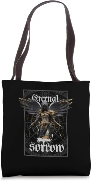 Y2K Eternal Sorrow Grunge Skeleton Dark Goth Emo Angelic Tote Bag