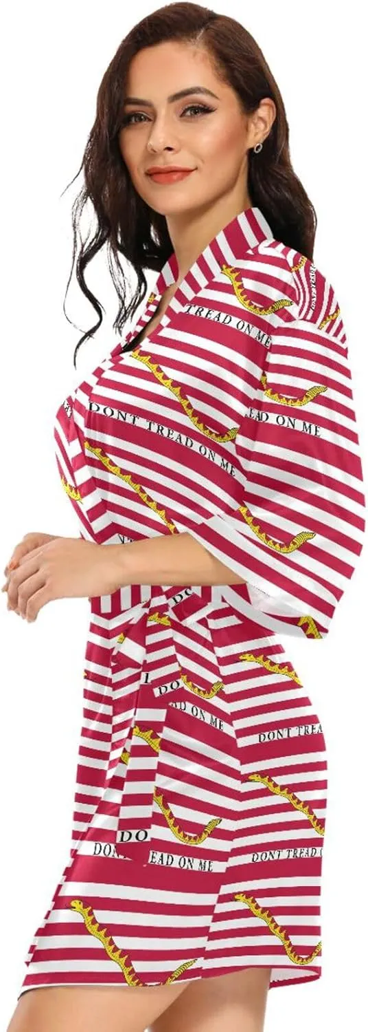 Yuiboo Womens Kimono Robes Oversized Satin Robe Dressing Gown Soft Pajamas Dress S