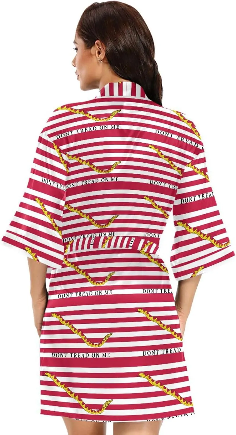 Yuiboo Womens Kimono Robes Oversized Satin Robe Dressing Gown Soft Pajamas Dress S