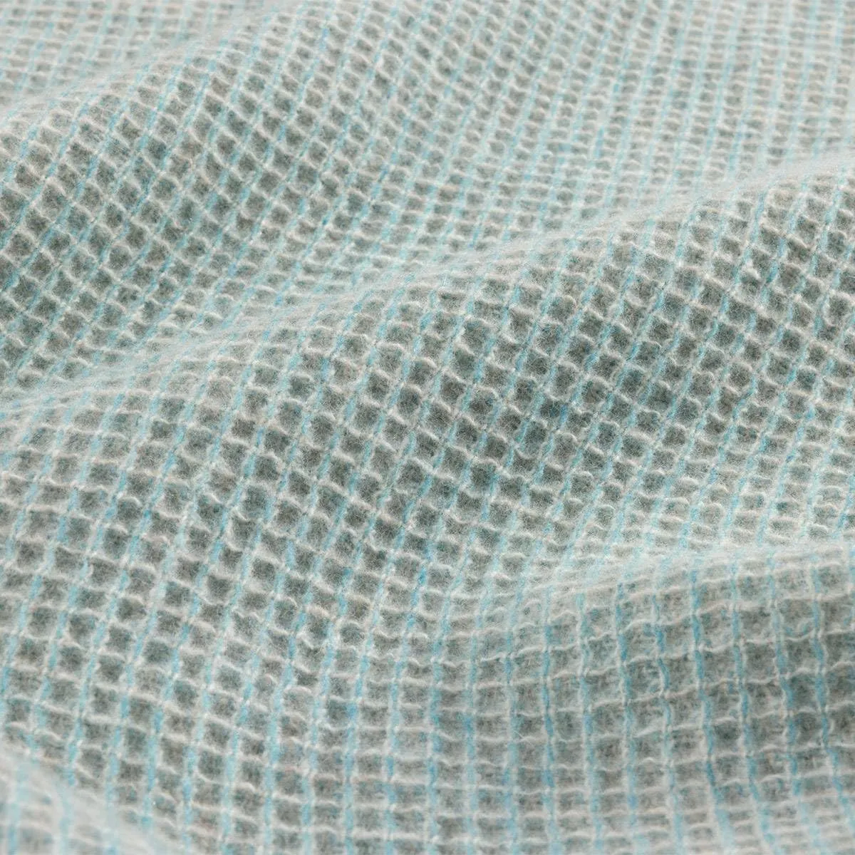 Yves Delorme Cosy Aqua Throw - Wool - Durable, Warm and Cozy Luxury Throw Blanket
