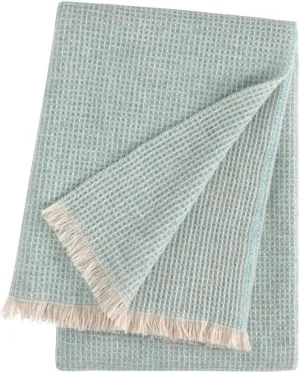 Yves Delorme Cosy Aqua Throw - Wool - Durable, Warm and Cozy Luxury Throw Blanket