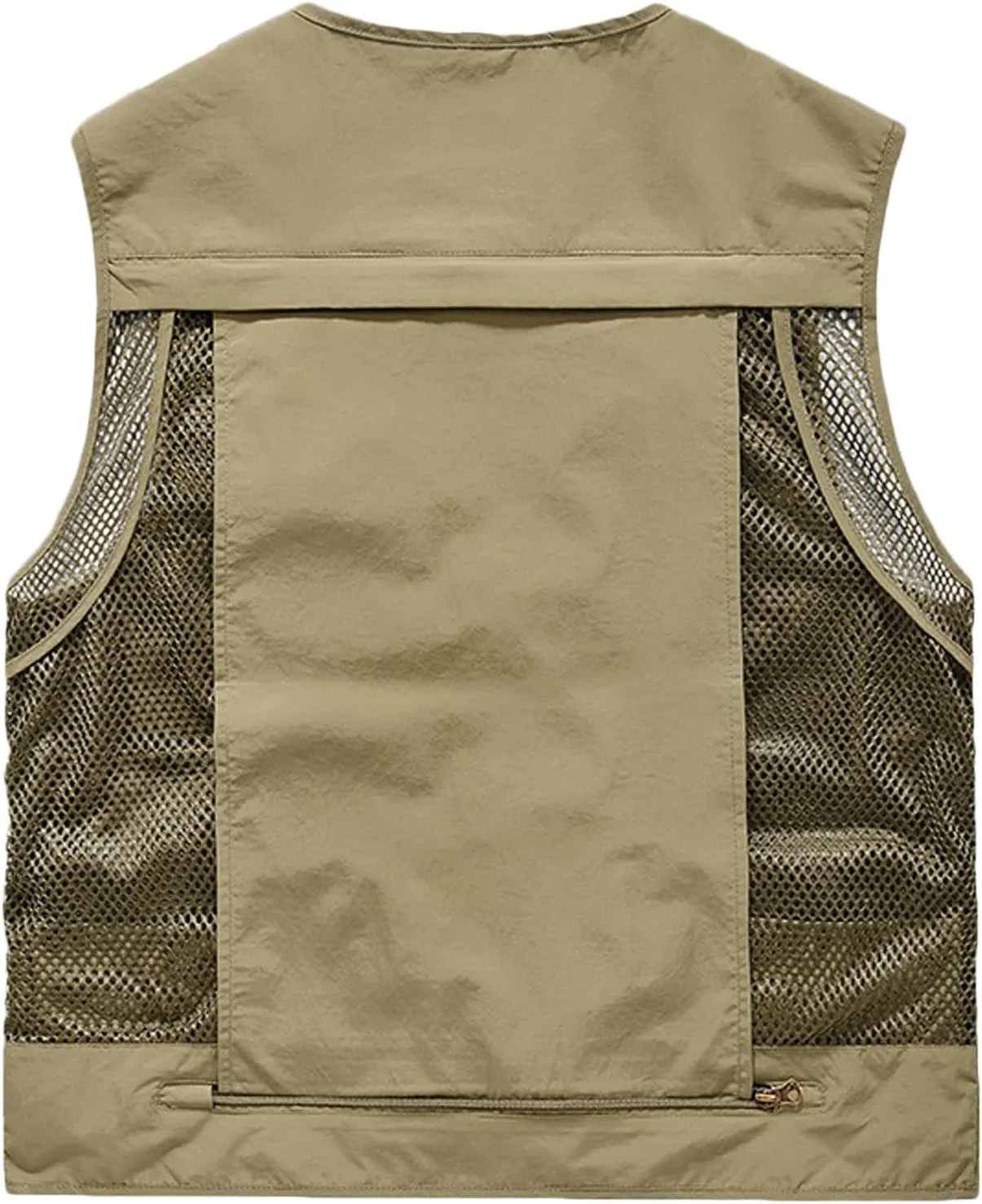 Zeiyignr Unisex Mesh Breathable Fishing Vest Multi-Pockets Photography Travel Hiking Waistcoat Jacket for Adult and Youth