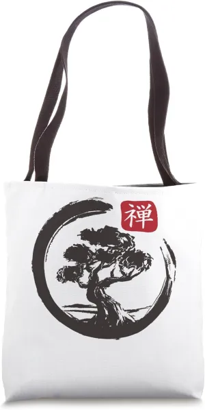 Zen Bonsai Enso Circle Tote Bag
